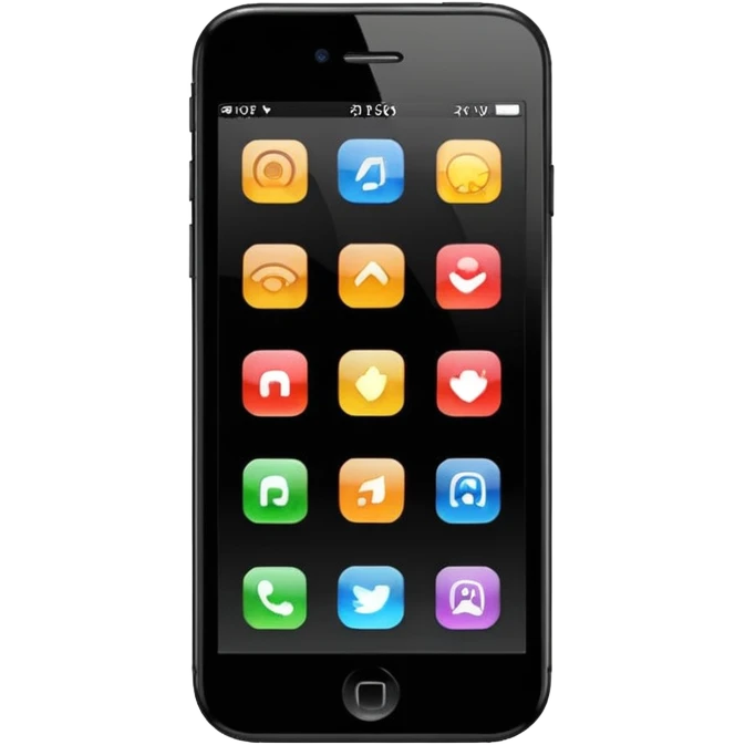 siyah telefon  emoji