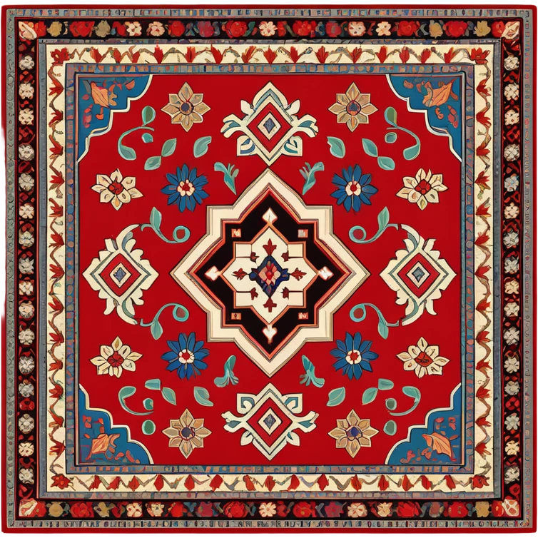 Traditional Dagestani carpet with intricate patterns emoji