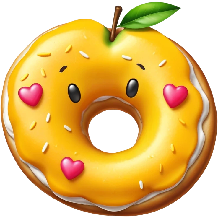 Donut kissing a Mango emoji