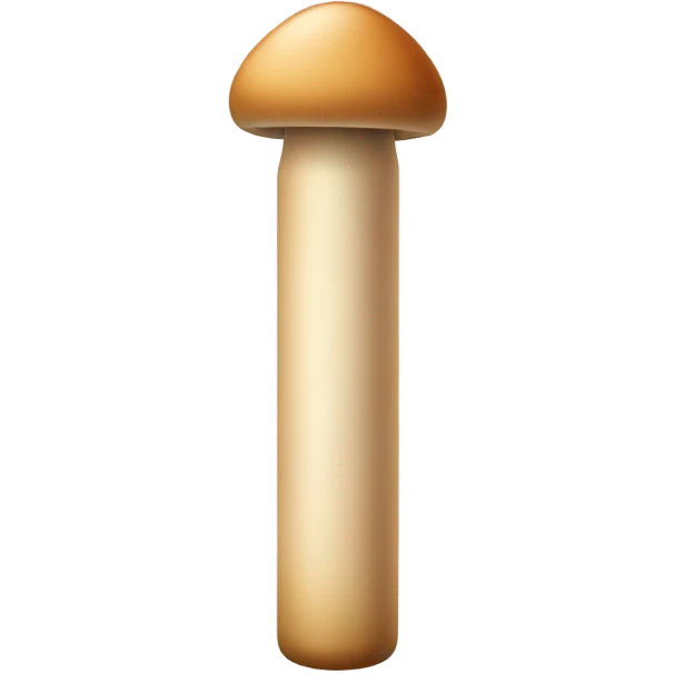 Long skin colored cylinder with a small mushroom on top emoji