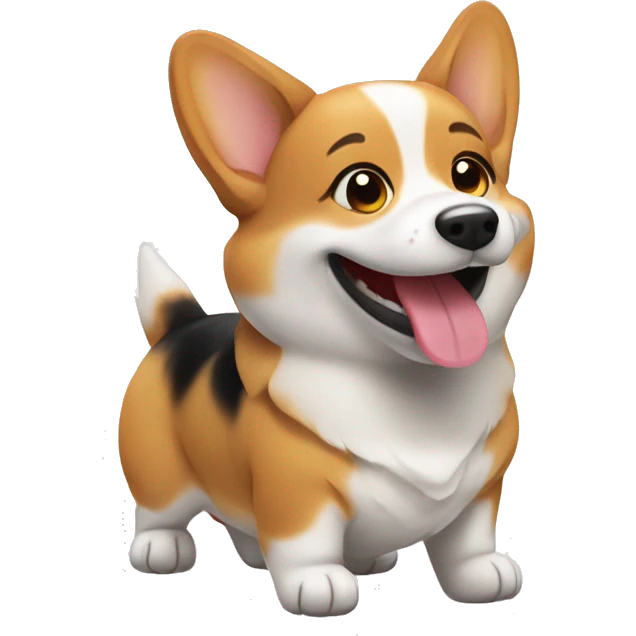smiling corgi dog emoji