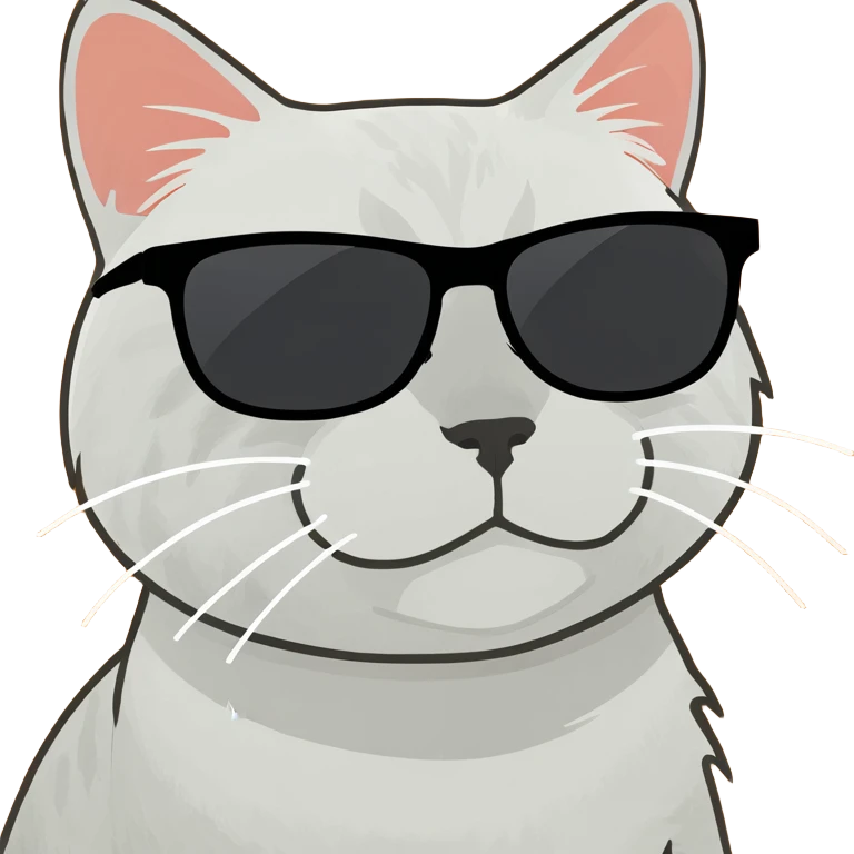 Cat with sunglasses emoji