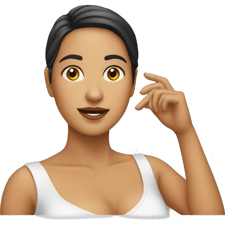 mujer viendose al espejo emoji