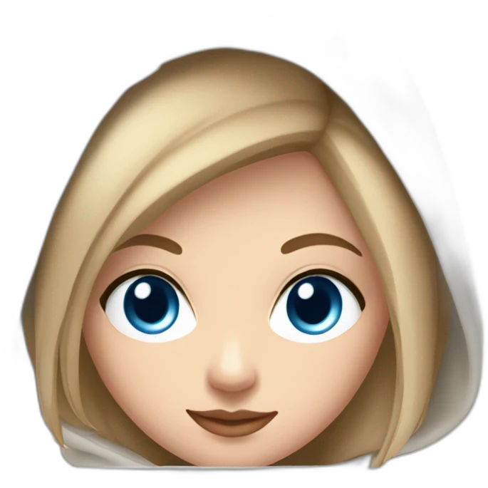 beautiful girl with computer,blue eyes,beautiful girl with short hair with computer,blue eyes,white skin, makeup, hoodie,short light-brown hair,code in background emoji