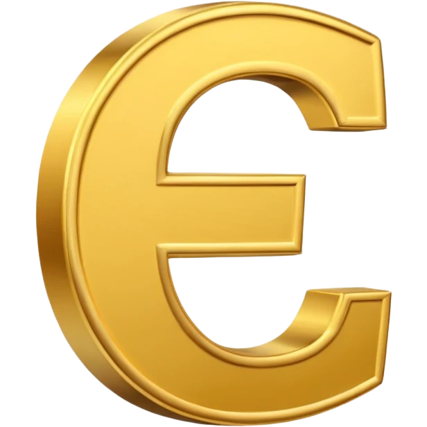 Symbole de currency en or en forme de lettre F précise, seul, 3D, brillant, style emoji simple et lisible sur fond uni. pas une autre lettre

Fcoins emoji