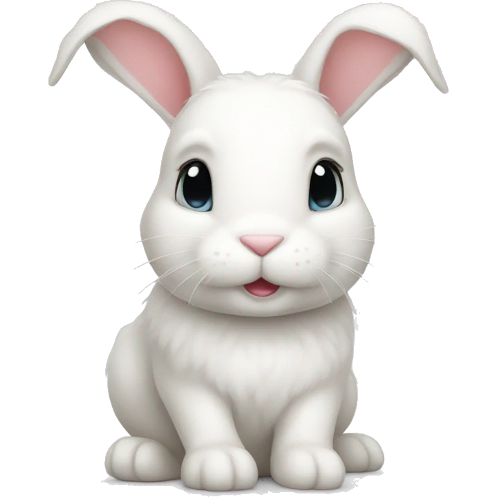 cute white bunny emoji