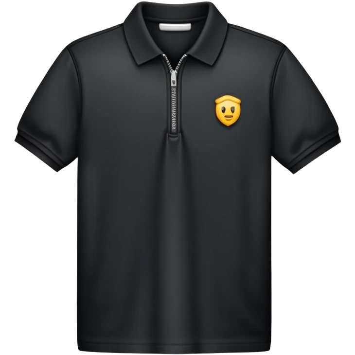 Black polo shirt with zipper emoji