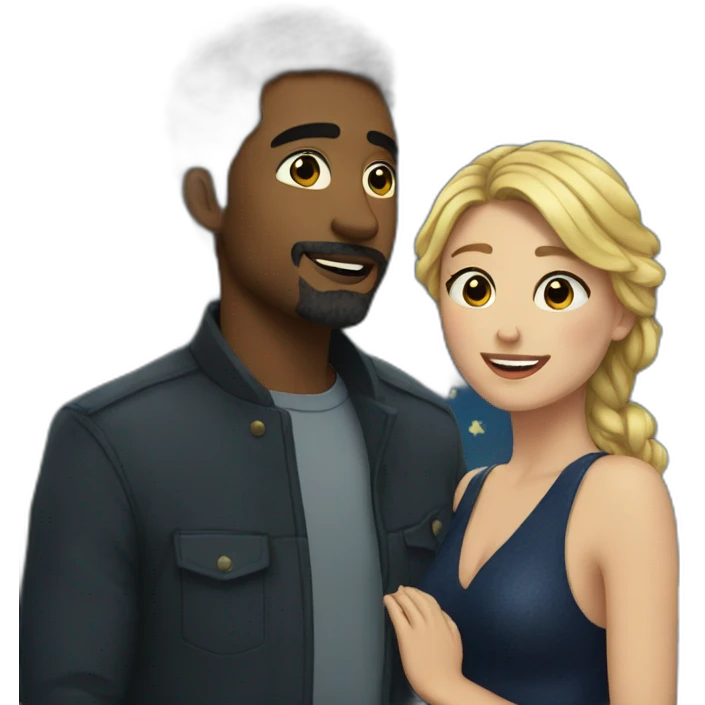 Starry night together emoji