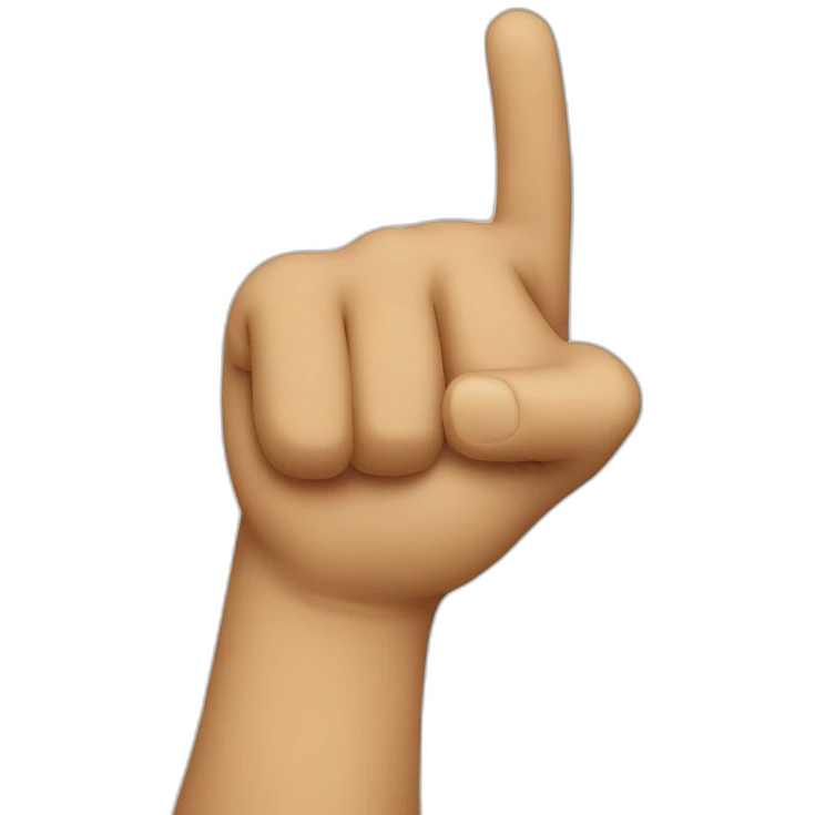 pointing finger emoji