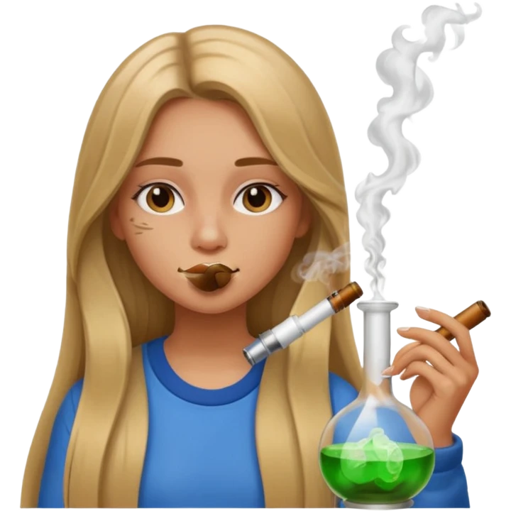 girl smoking bong emoji