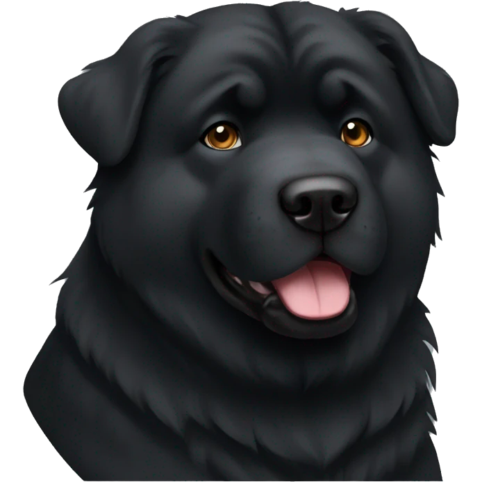Black chow-chow black muzzle emoji