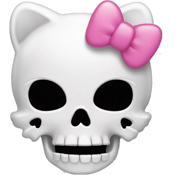 Hello kitty skull emoji