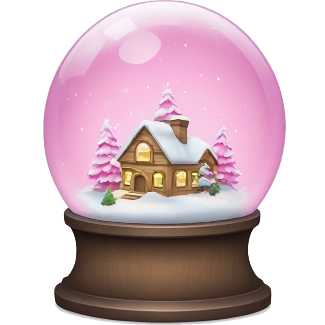 Snowglobe pink Christmas  emoji