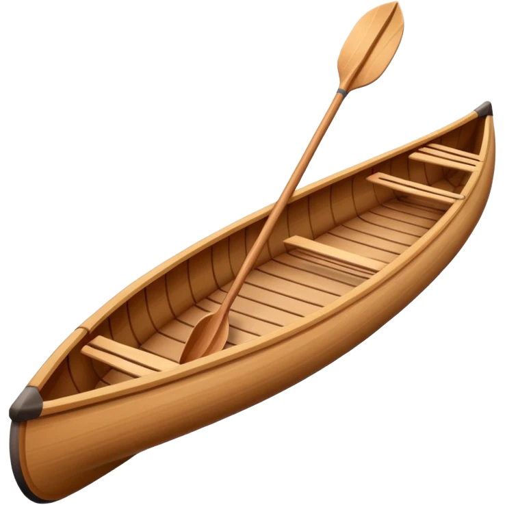 Canoe – Slim wooden canoe with paddles emoji