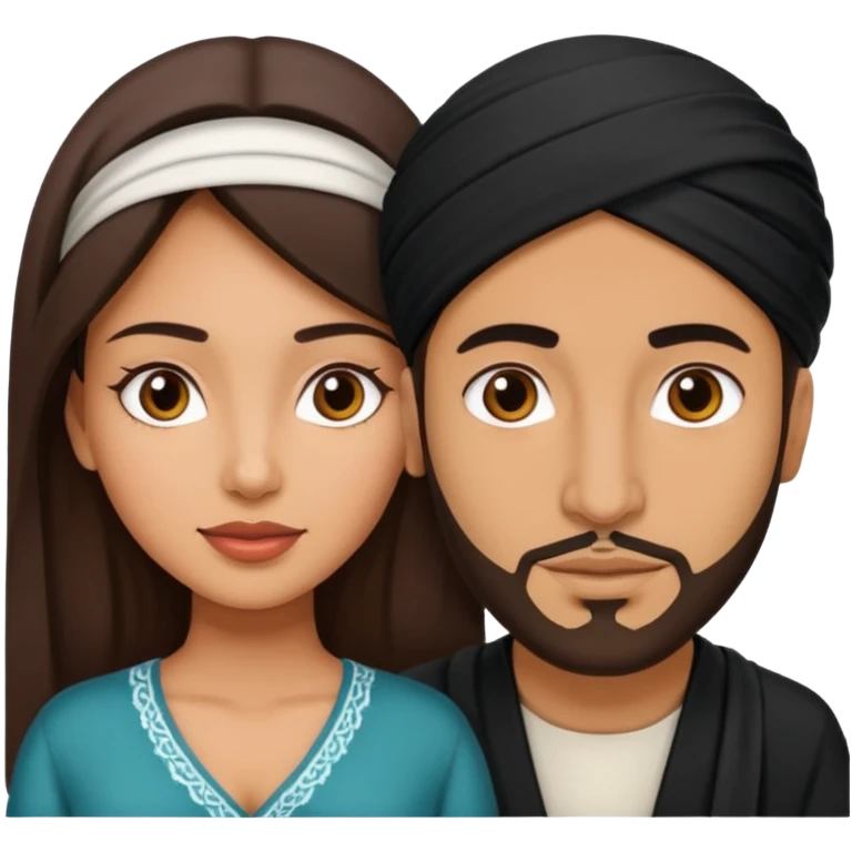 Latina with Arab man emoji