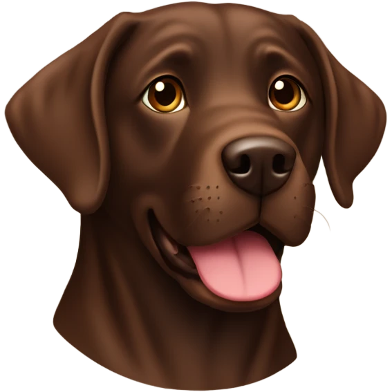 Chocolate lab at computer emoji
