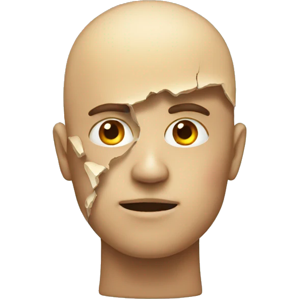  broken head emoji