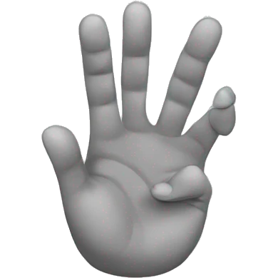 A simple emoji that makes the sign listens with his fingers emoji