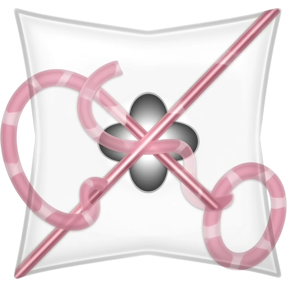 Pink coloured stitch emoji