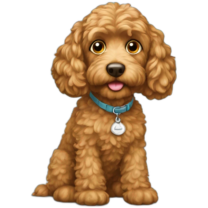 Cockapoo in classroom emoji
