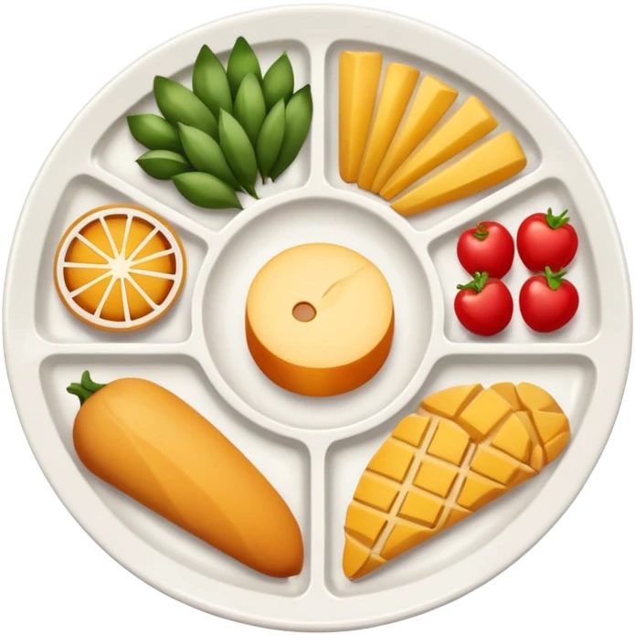 plate divided into food sections emoji