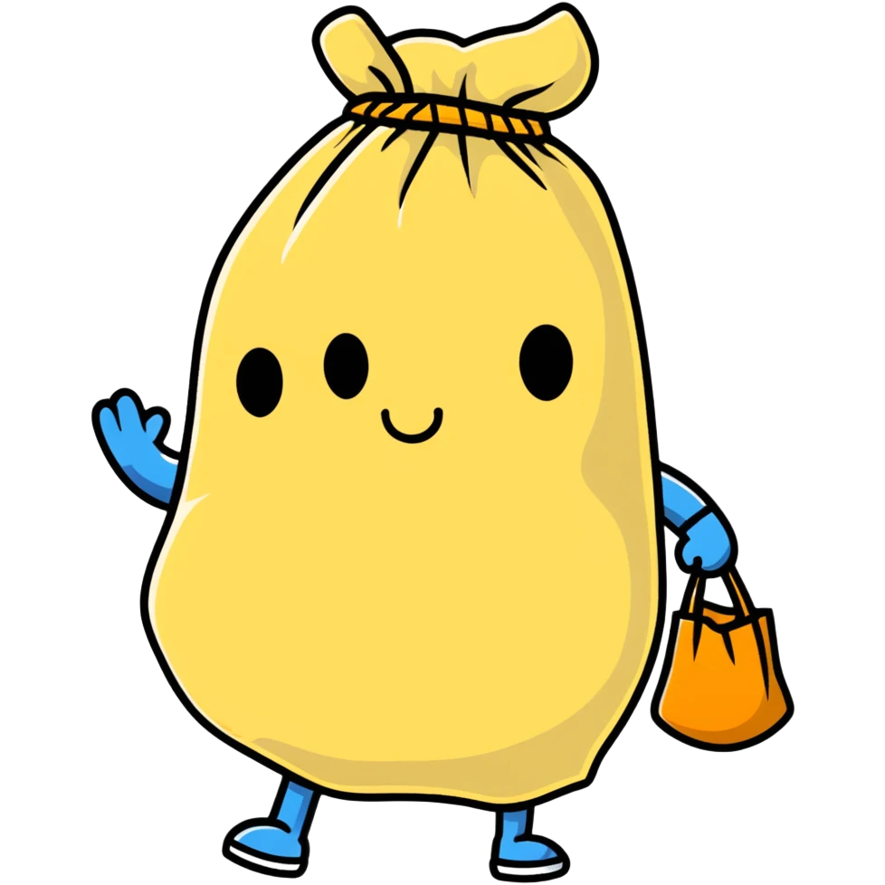 character with a sack over its head emoji