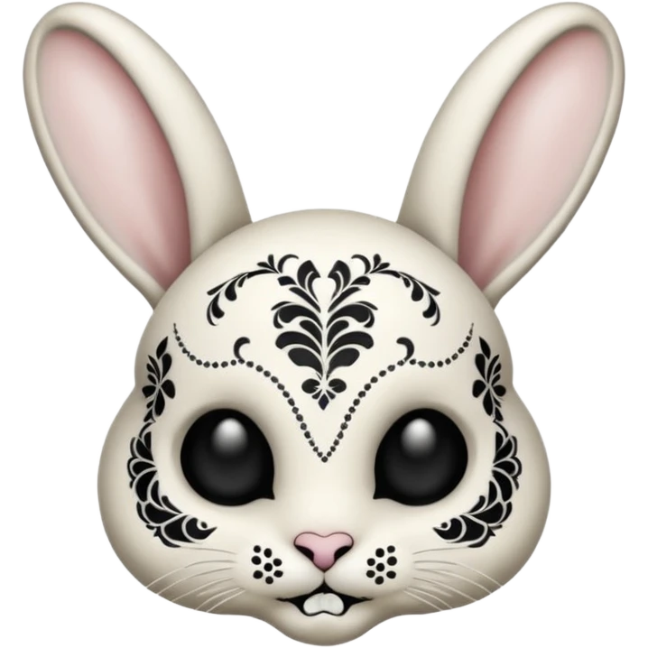 oreille de lapin tête de mort emoji