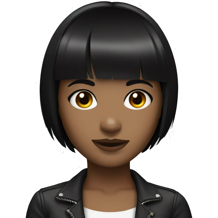 girl dj with fair skin short black hair and bangs emoji
