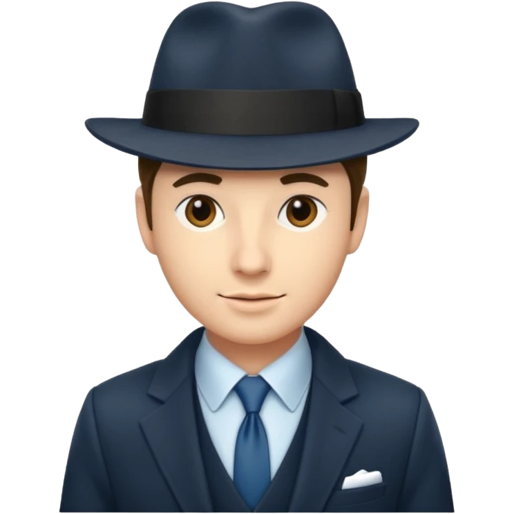 new yorker with hat and suit emoji