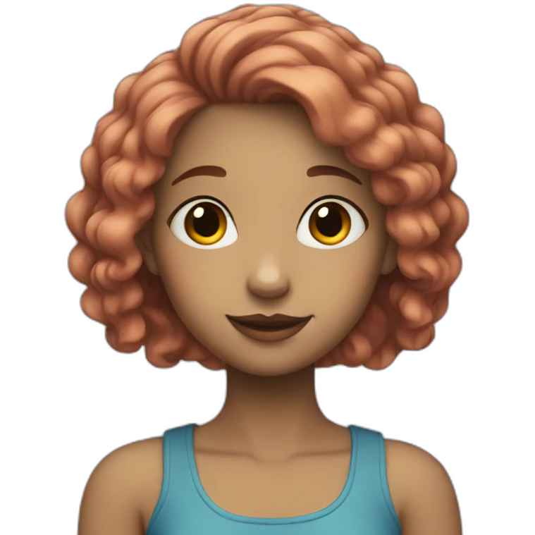 A girl with bleue hair emoji