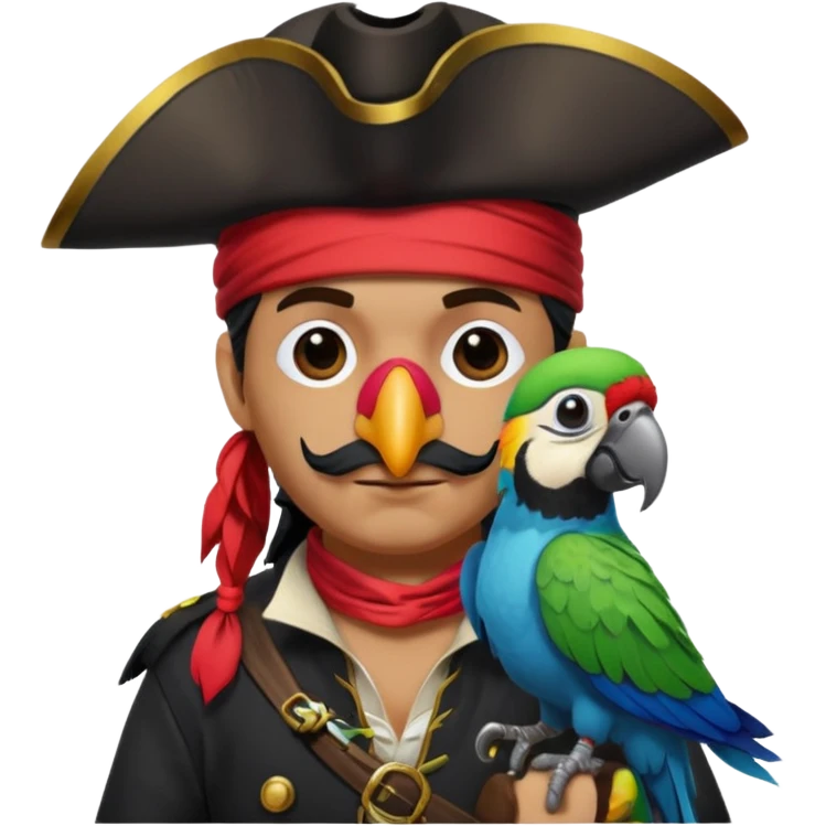 pirate and parrot emoji