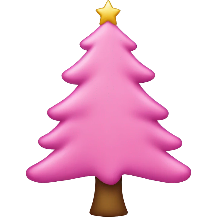 Christmas tree pink emoji