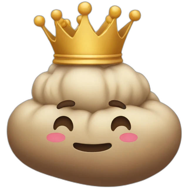 poop with crown emoji