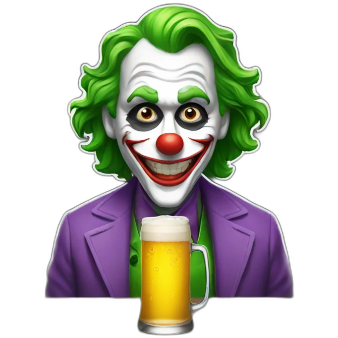 joker drink beer emoji