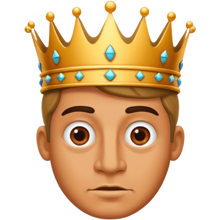 Catoon men king face with fly emoji