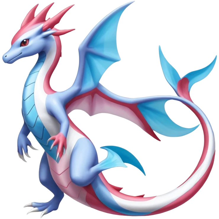 Latios-Kyurem-Gabite-Milotic-Dragonair-Fakémon-hybrid (full body) emoji