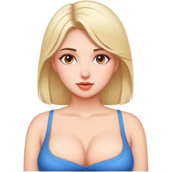 a naked girl with big boobs emoji