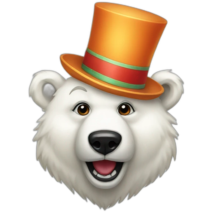 clown polar bear emoji