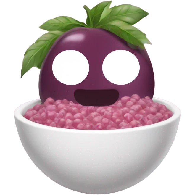 light pink and white açaí bowl emoji