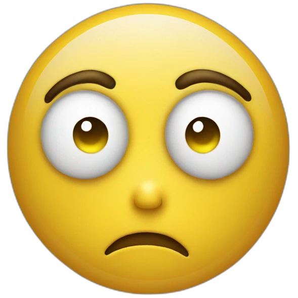 worried yellow face emoji
