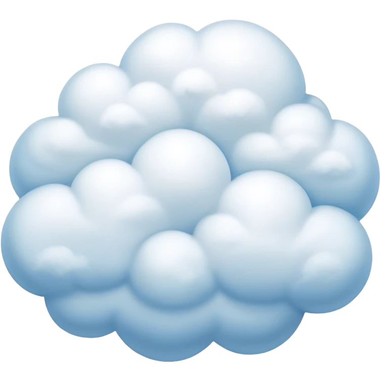 Cinematic Realistic Cumulus Emoji, Big and puffy, with cotton-like clouds floating in the clear blue sky. The rounded tops of the clouds glow with the light of the sun, while their soft, white texture adds a sense of calm and spaciousness. Soft glowing outline, capturing the essence of warmth, comfort, and peaceful skies in a perfect cumulus cloud! emoji