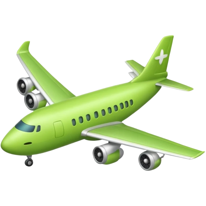 самолет светло зеленого  насыщенного цвета emoji emoji