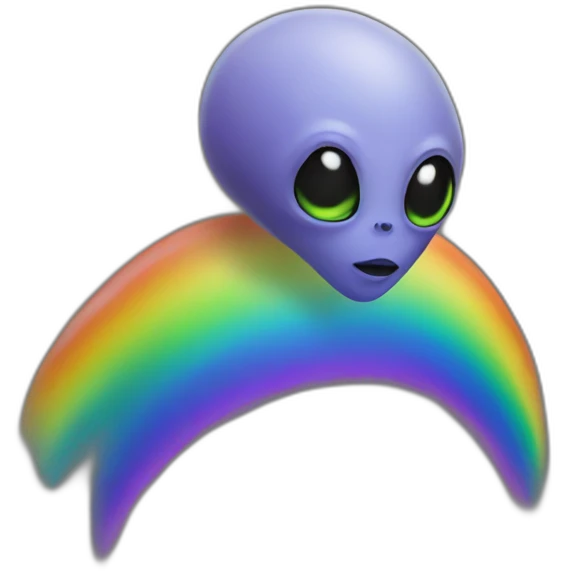 rainbow skin alien emoji