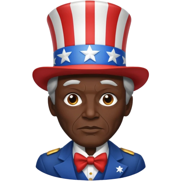 Uncle Sam but black emoji