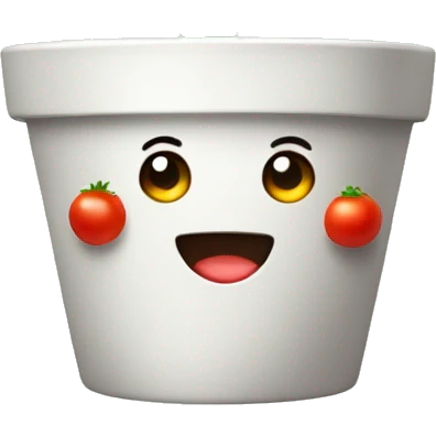 cute tomato plant in a pot emoji