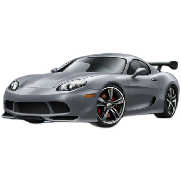 sportscar with smoke emoji