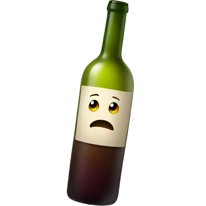 Wine bottle drunk  emoji