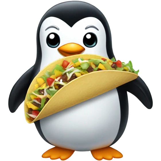 Penguin taco emoji