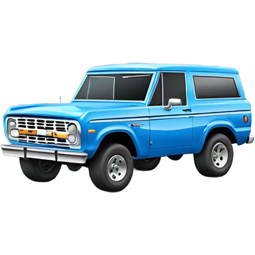 A blue ford bronco car emoji