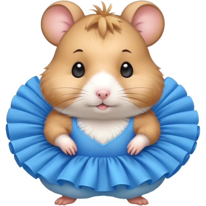 Hamster with blue tutu emoji